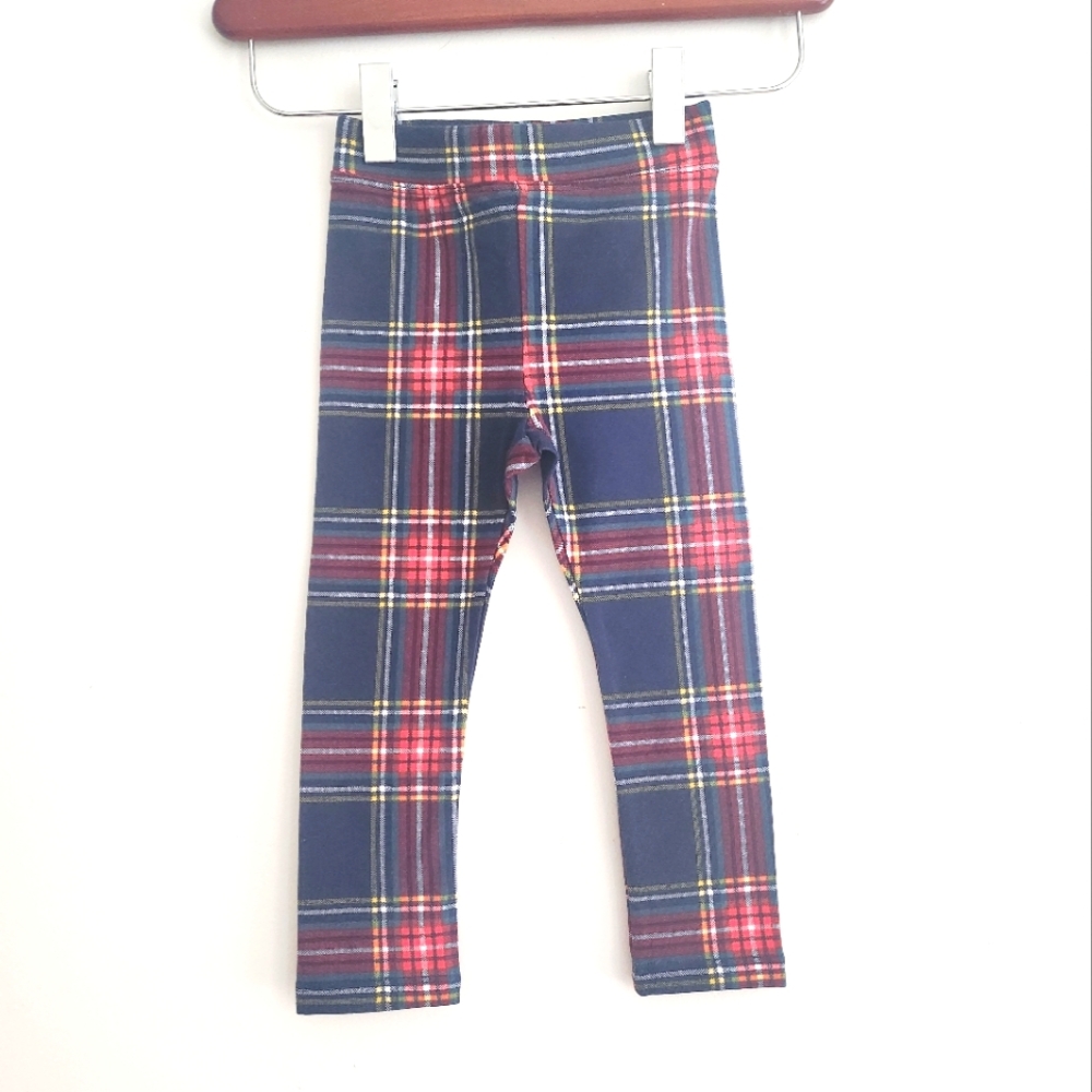 2 Crewcuts Plaid Full Length Leggings